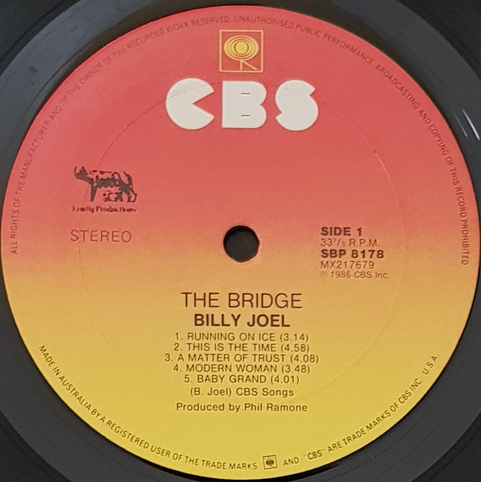 Billy Joel's Classic Album - The Bridge from 1986