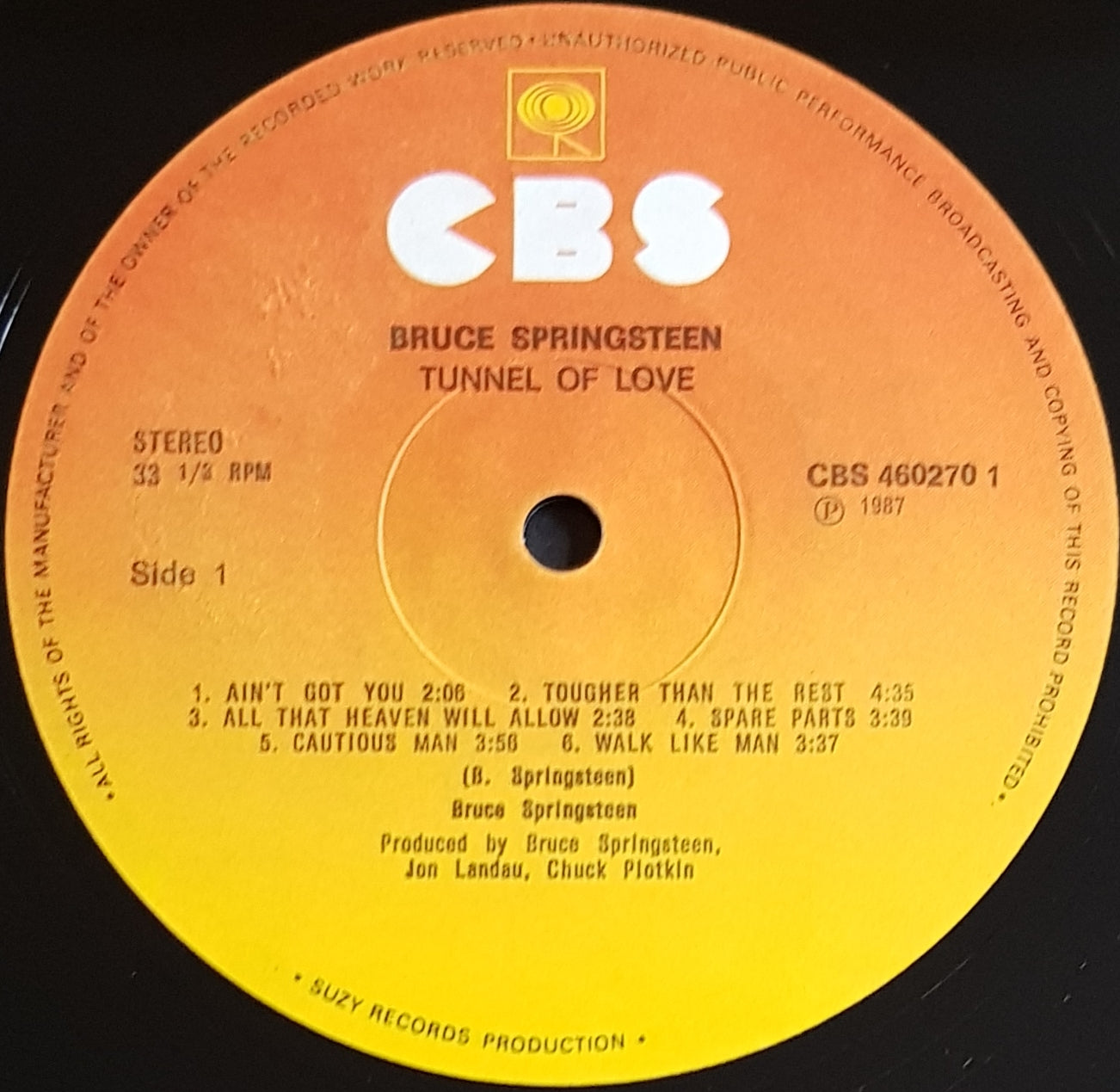 Bruce Springsteen's Music Album - Tunnel Of Love