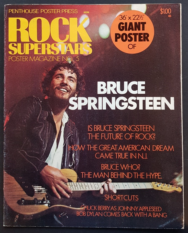 1975 Bruce Springsteen - Exclusive Rock Superstars Poster Magazine Issue No.5
