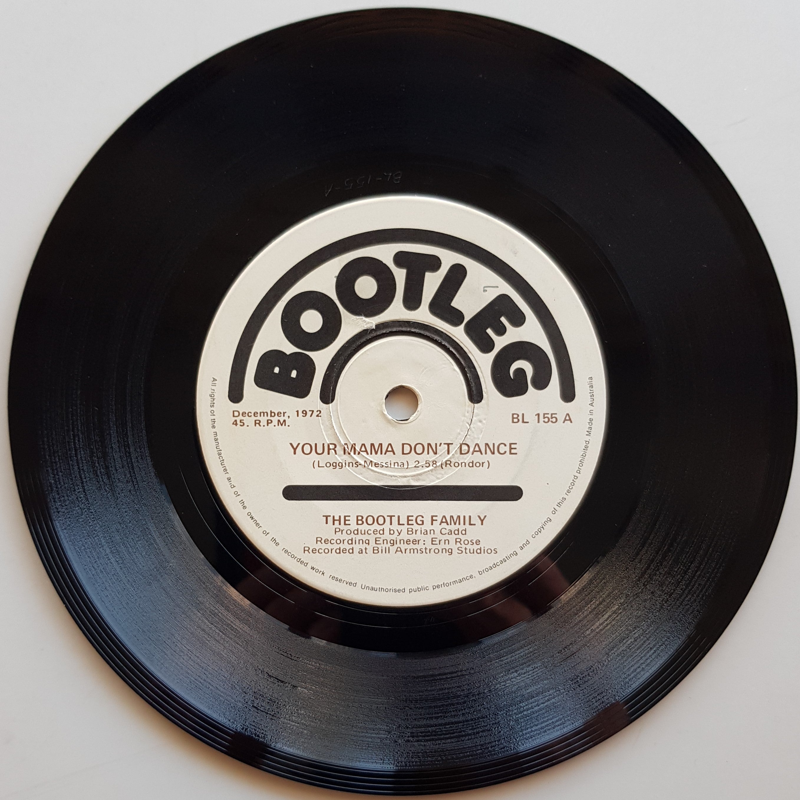 Bootleg Family - 'Your Mama Don't Dance' & 'Honky Tonk Women' Bootleg Record