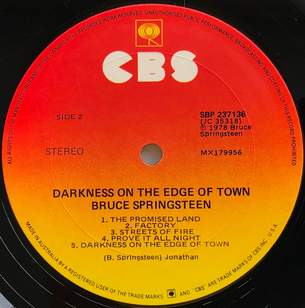 Bruce Springsteen's Album - Darkness On The Edge Of Town Music Collection