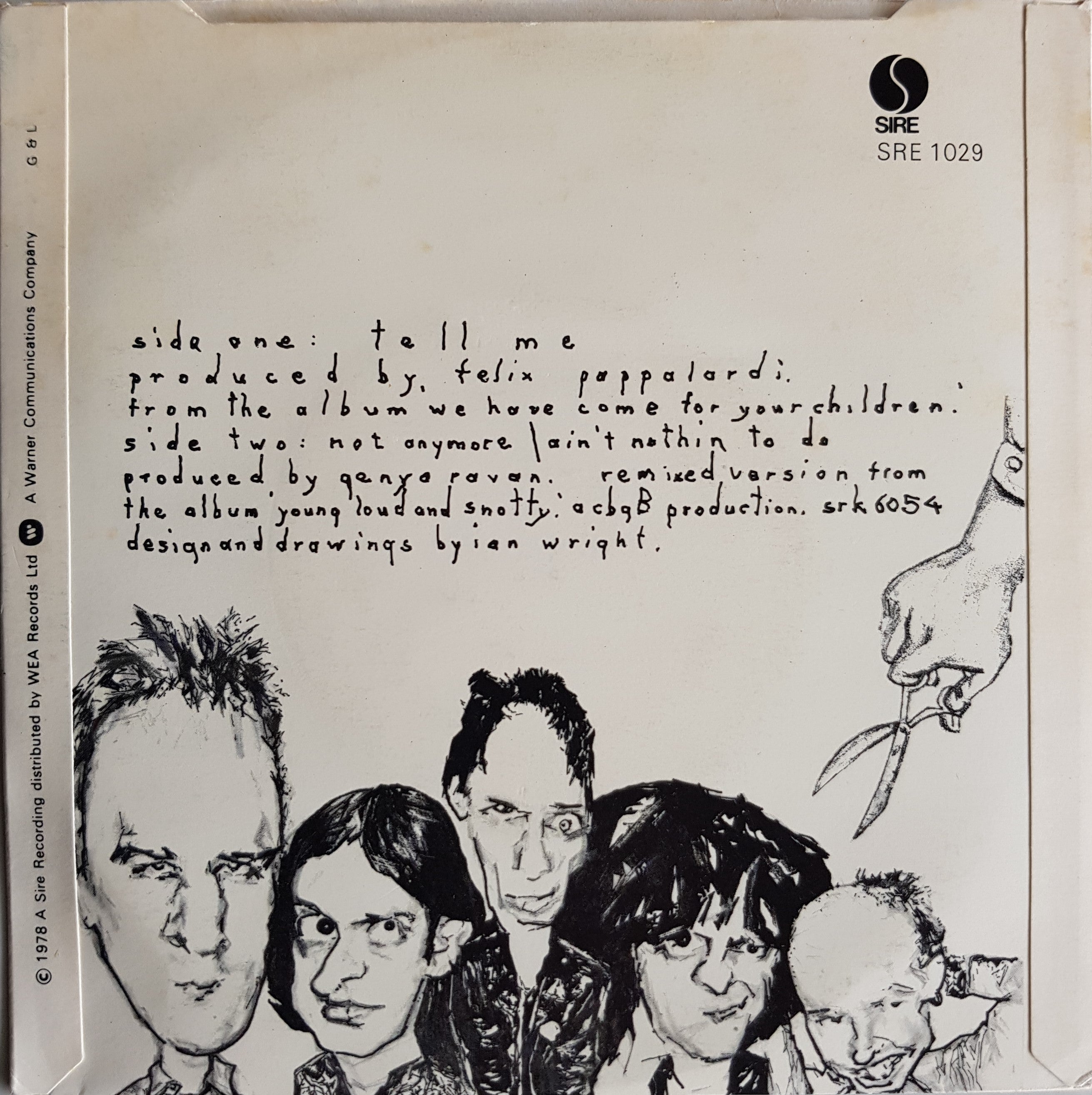 Dead Boys - 'Tell Me' Vinyl Record from 1978