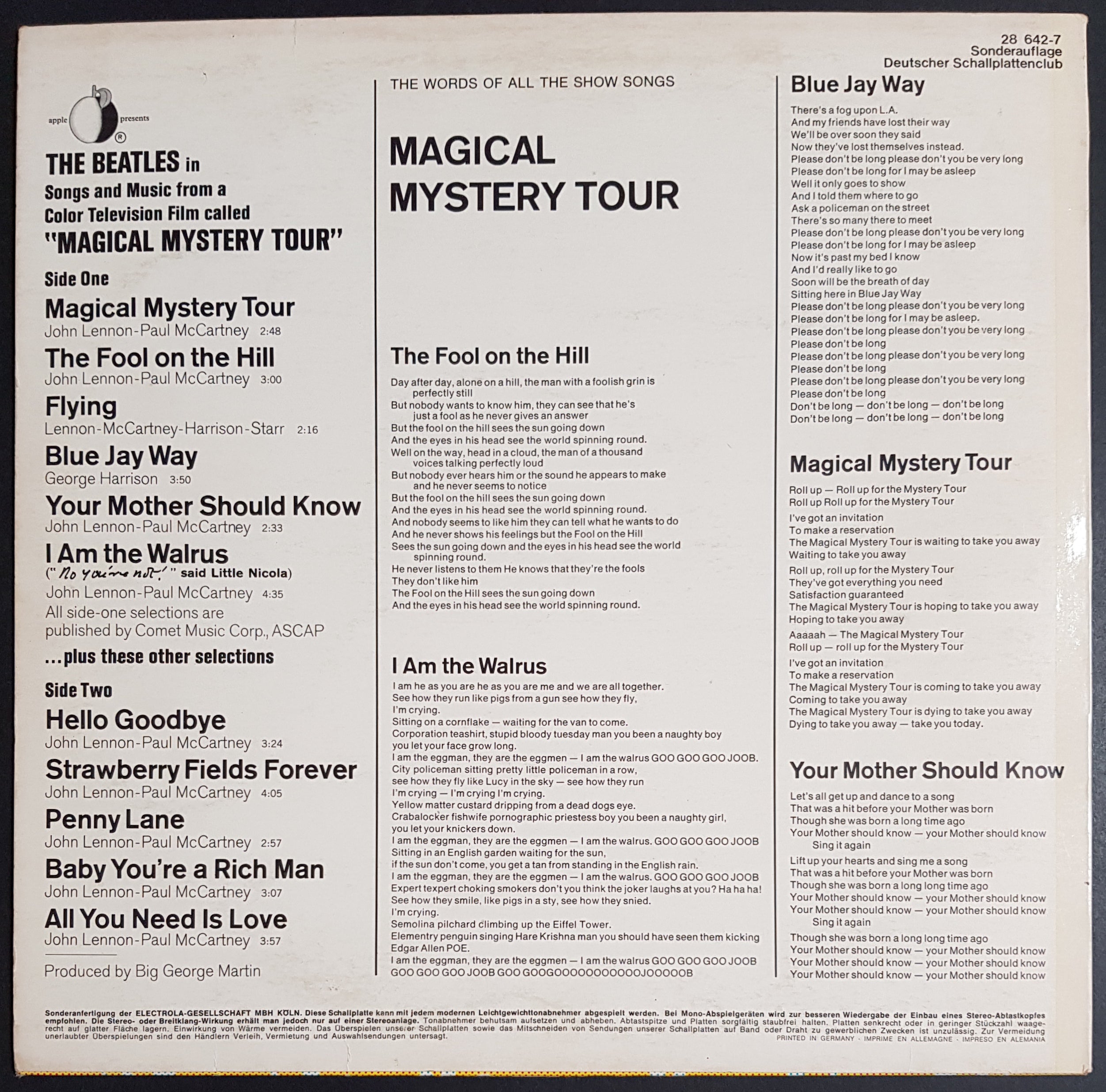 The Beatles - Magical Mystery Tour Vinyl Record - Special Edition