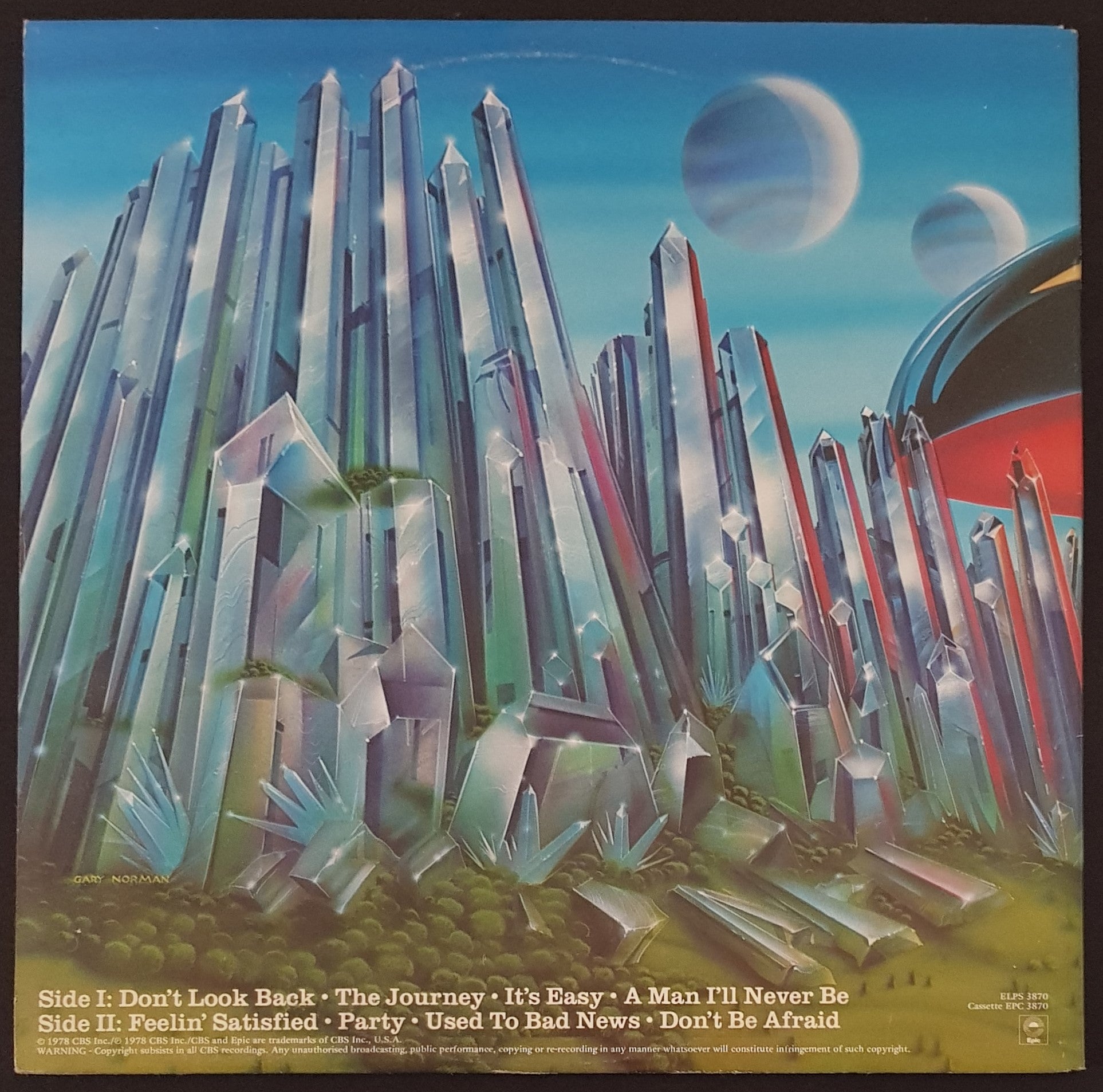 1978 Boston Album - 'Don't Look Back' with Gatefold Cover