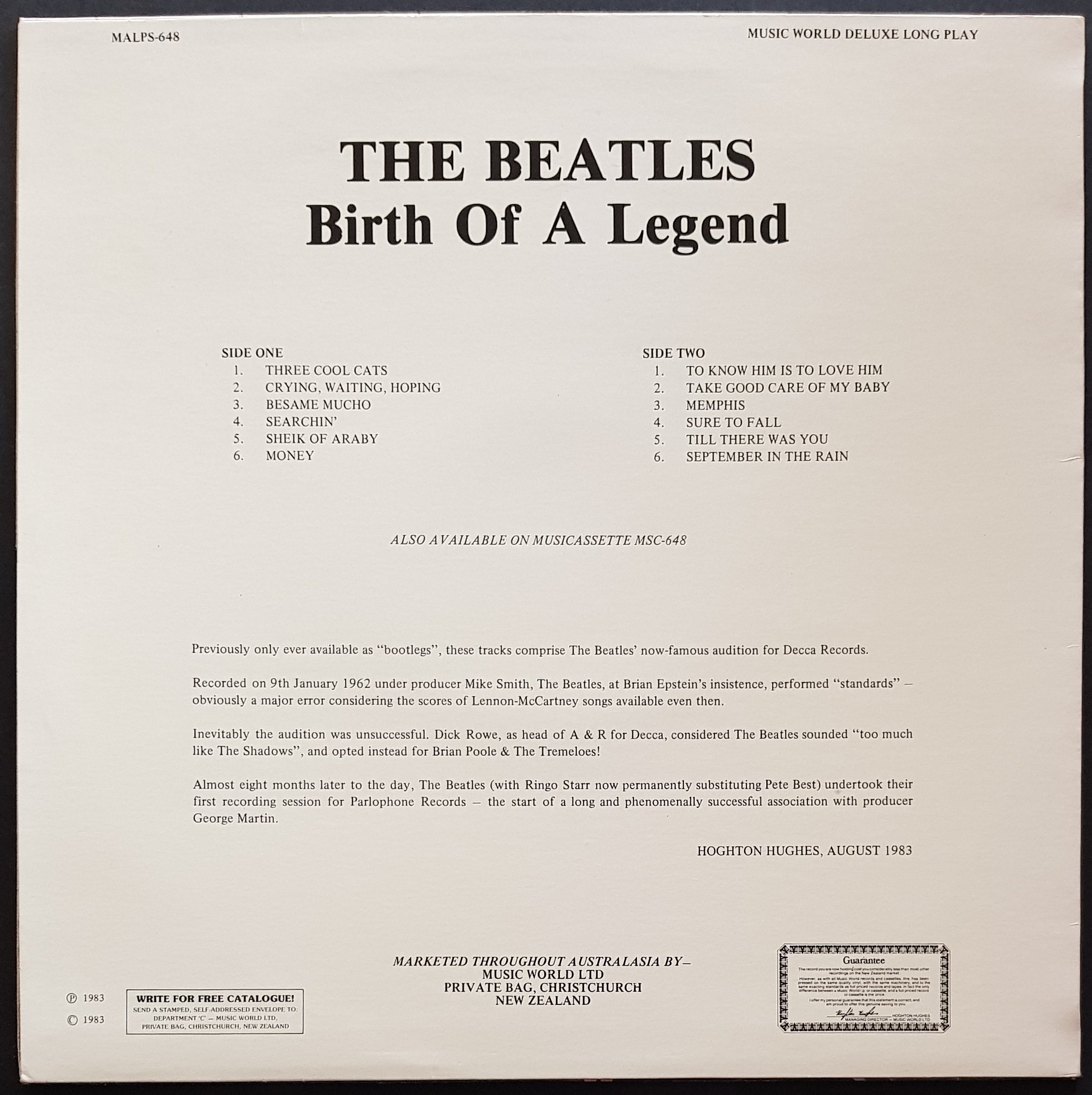 The Beatles - The Legendary Birth of an Iconic Band Music Record