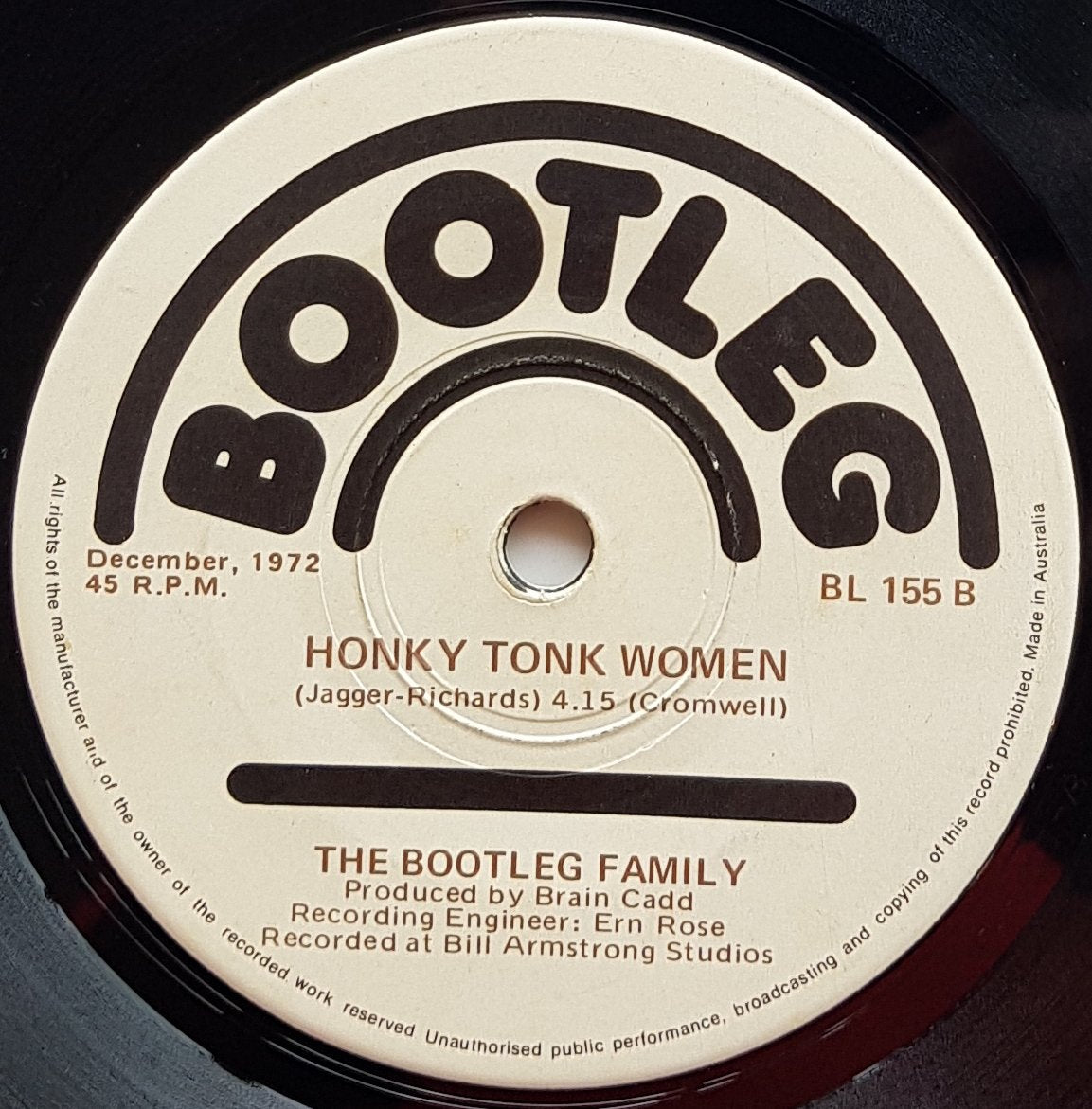 Bootleg Family - 'Your Mama Don't Dance' & 'Honky Tonk Women' Bootleg Record