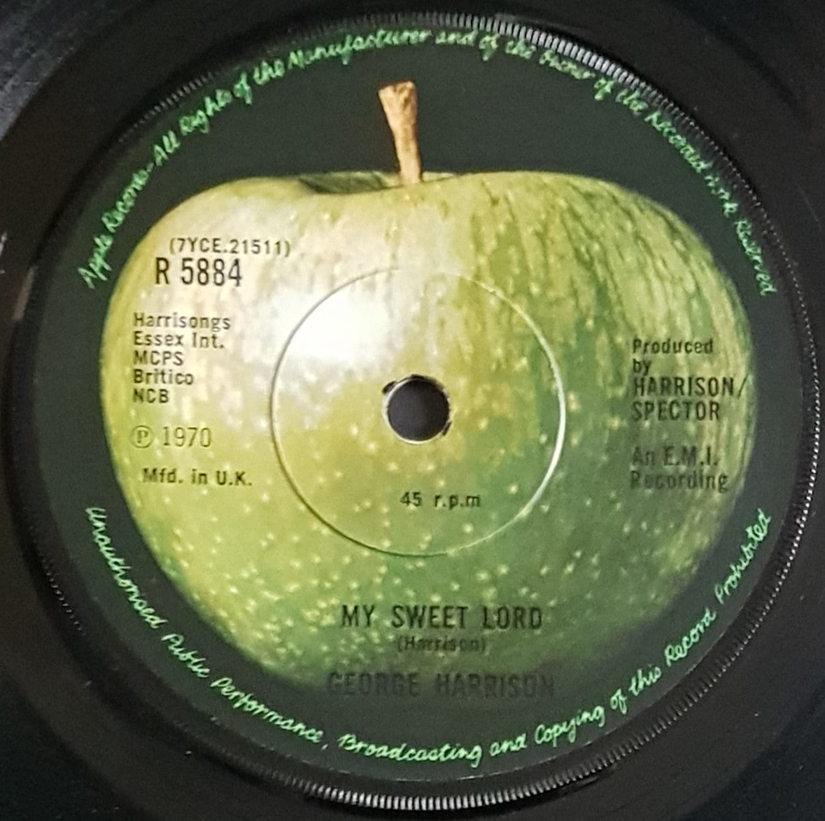 George Harrison of The Beatles - Iconic My Sweet Lord Vinyl