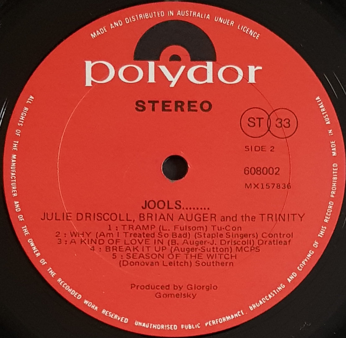 Music Album - Brian Auger, Julie Driscoll & The Trinity's Jools