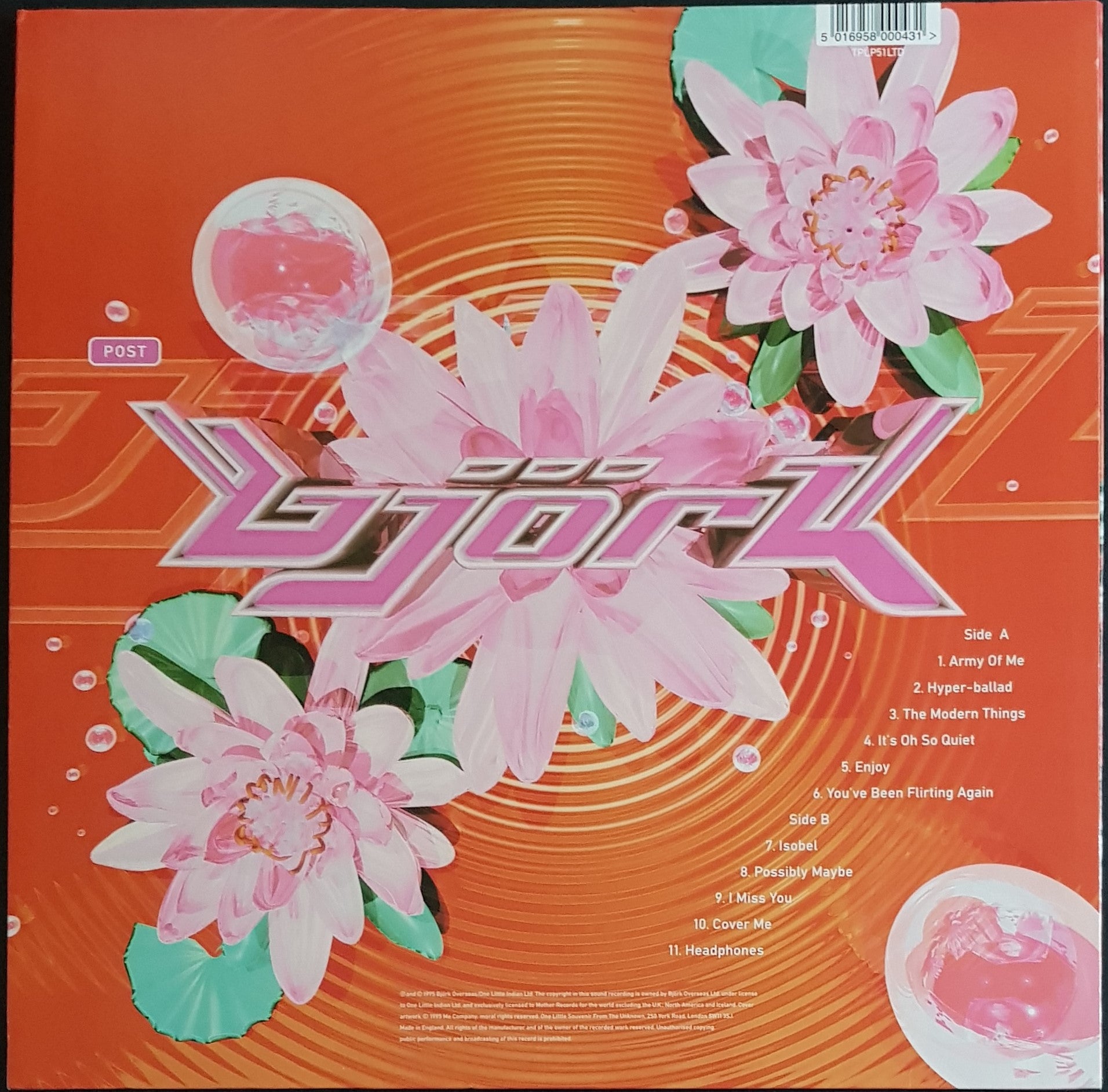 Bjork's Album - Post on Pink Vinyl Record