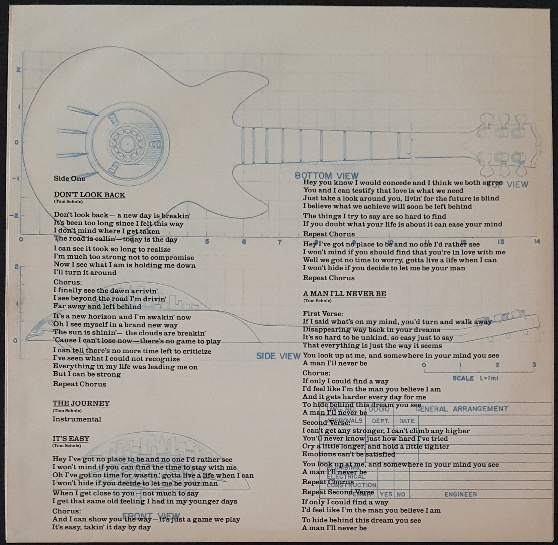1978 Boston Album - 'Don't Look Back' with Gatefold Cover