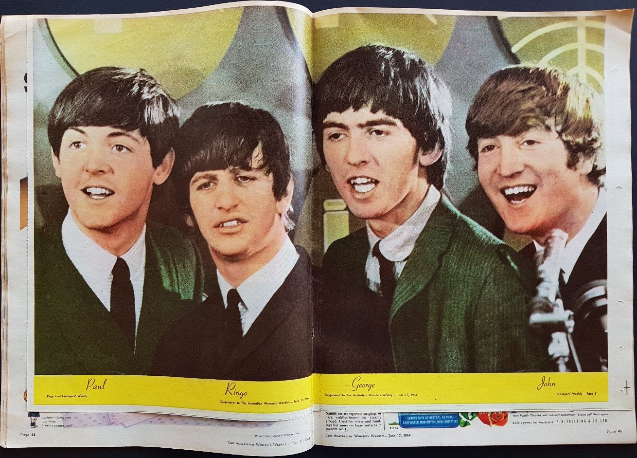 Beatles - The Australian Women's Weekly with Teenagers' Liftout