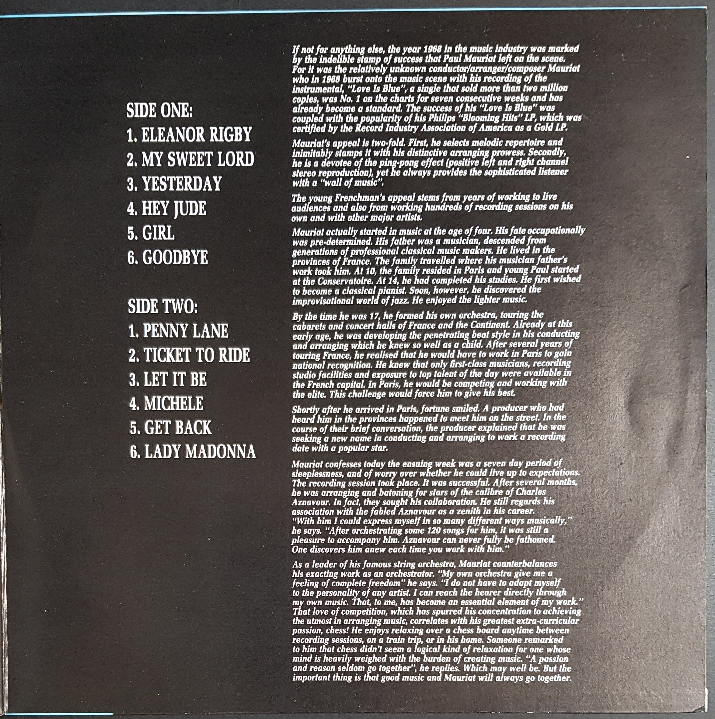 Beatles - Instrumental Music by Paul Mauriat & His Orchestra Featuring Beatles Classics