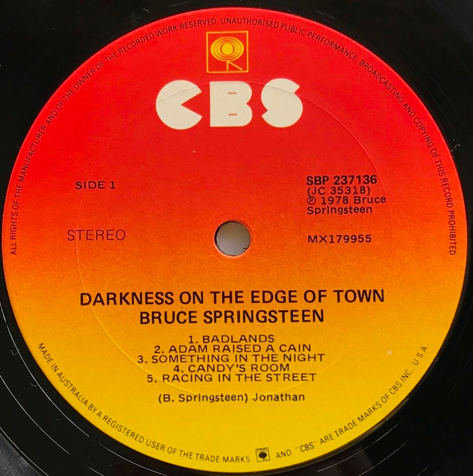 Bruce Springsteen's Album - Darkness On The Edge Of Town Music Collection