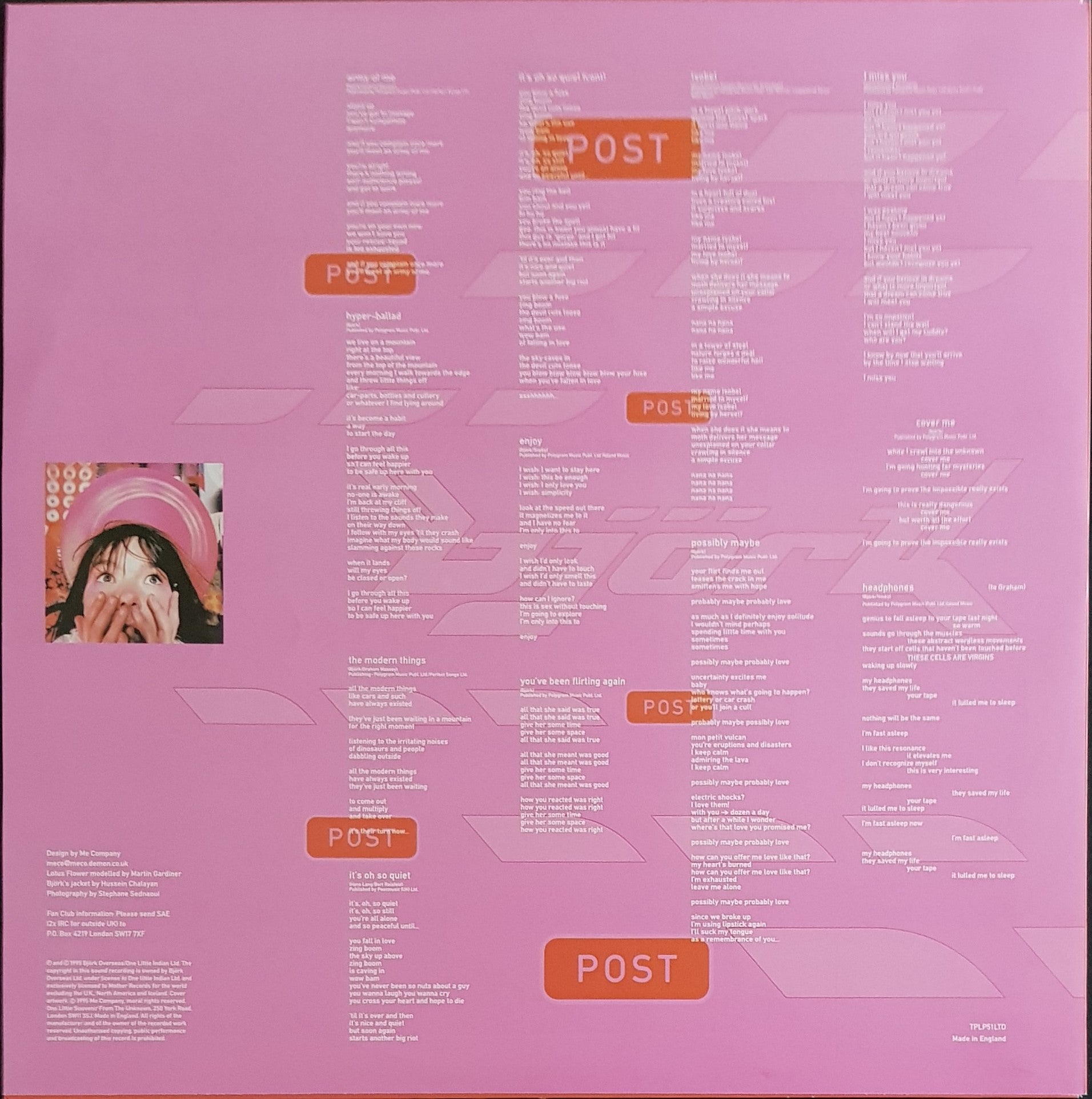 Bjork's Album - Post on Pink Vinyl Record