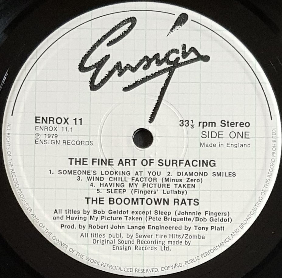 The Fine Art Of Surfacing Album by Boomtown Rats