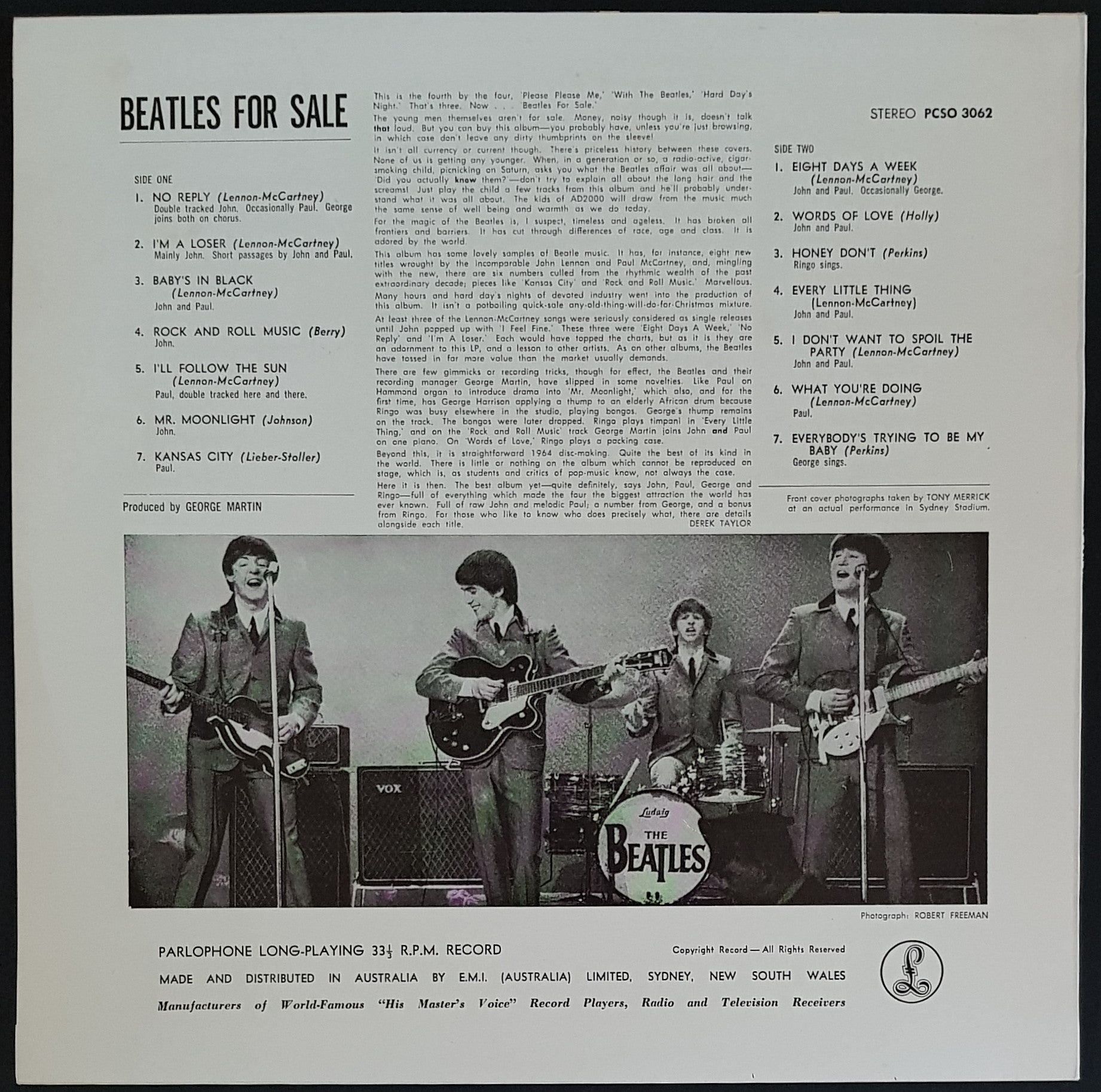 The Beatles' Iconic 'Beatles For Sale' Album - Orange Label 1978
