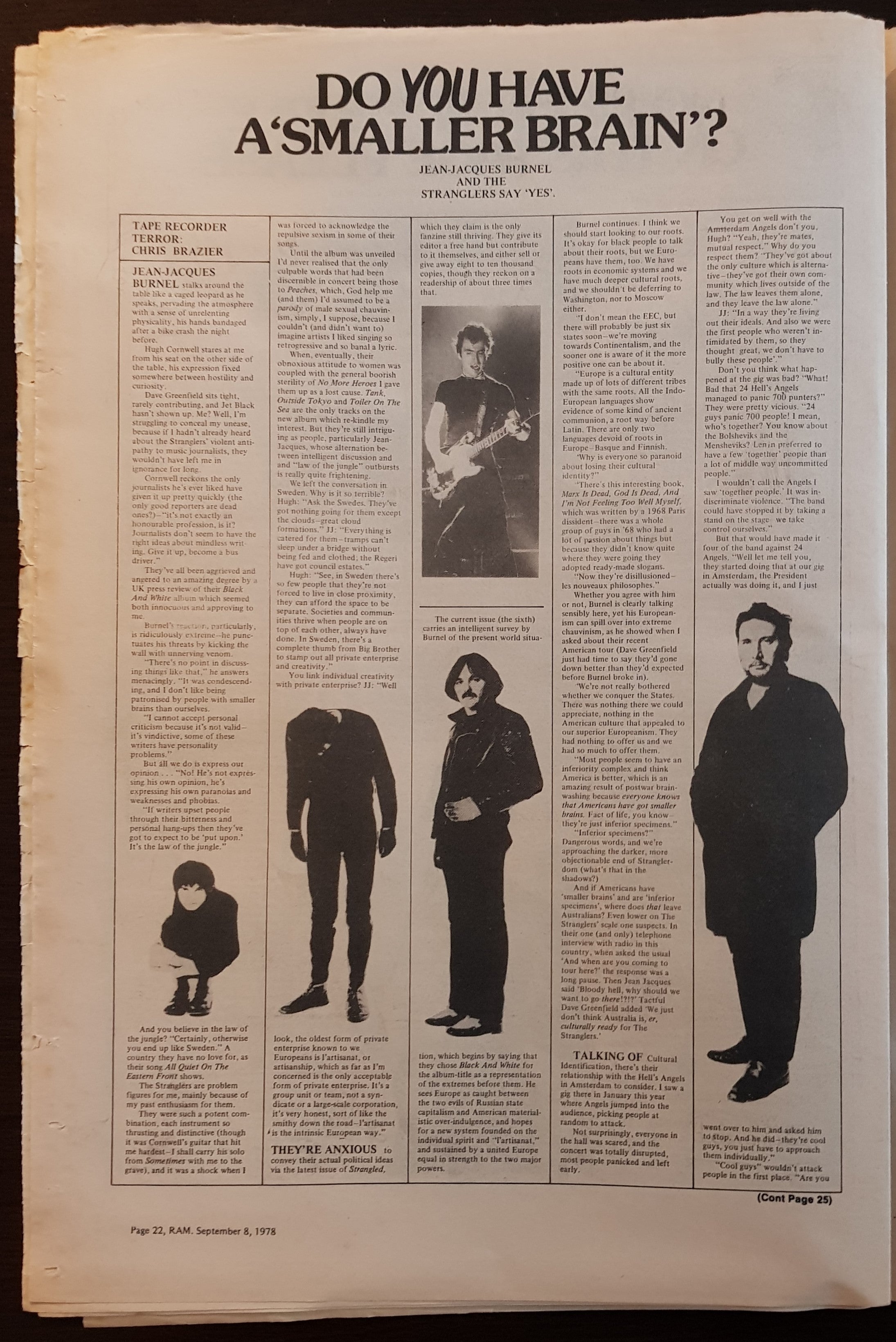 Bruce Springsteen - RAM Magazine Issue No.92 from September 8, 1978