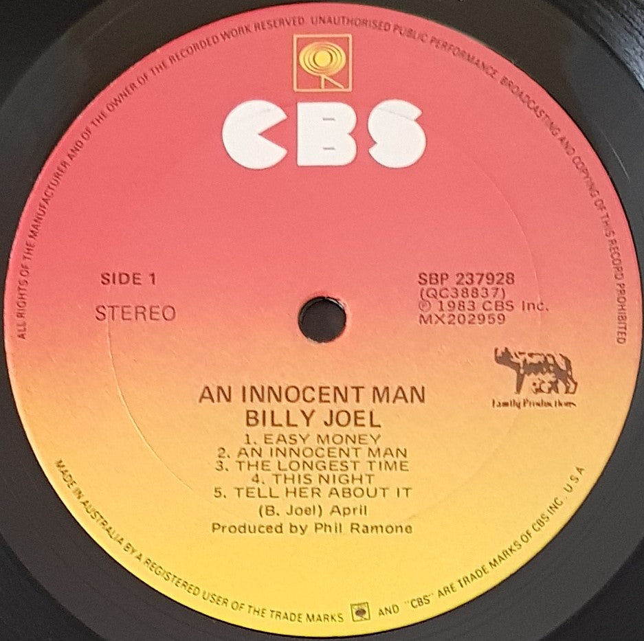Billy Joel's Classic Album - An Innocent Man (1983 Release)