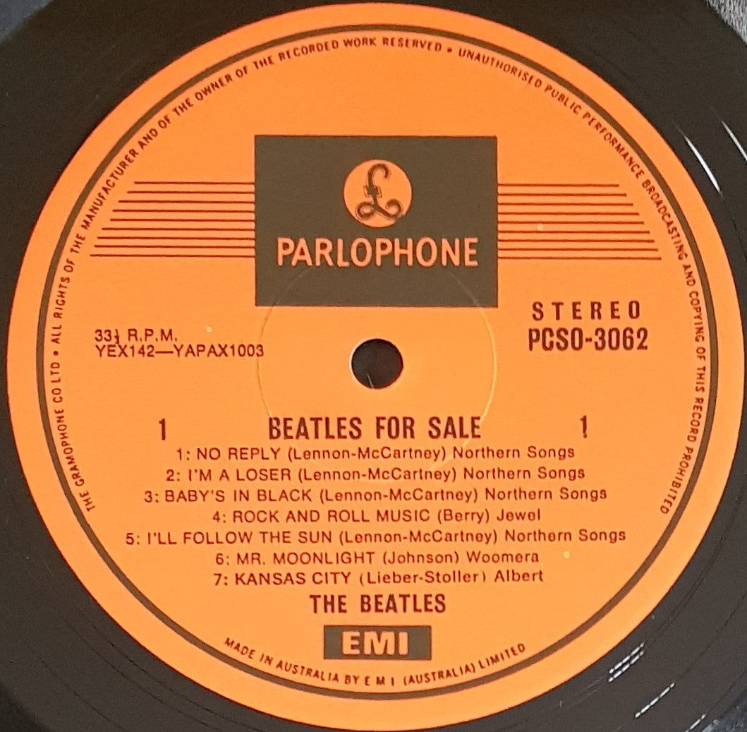 The Beatles' Iconic 'Beatles For Sale' Album - Orange Label 1978
