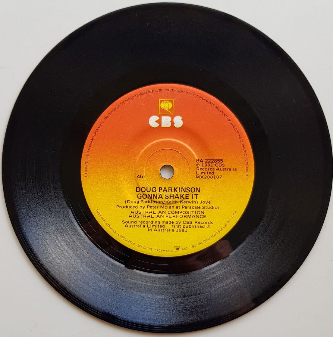 Doug Parkinson - The Sun Won't Be Shining Anymore (CBS Music Album)