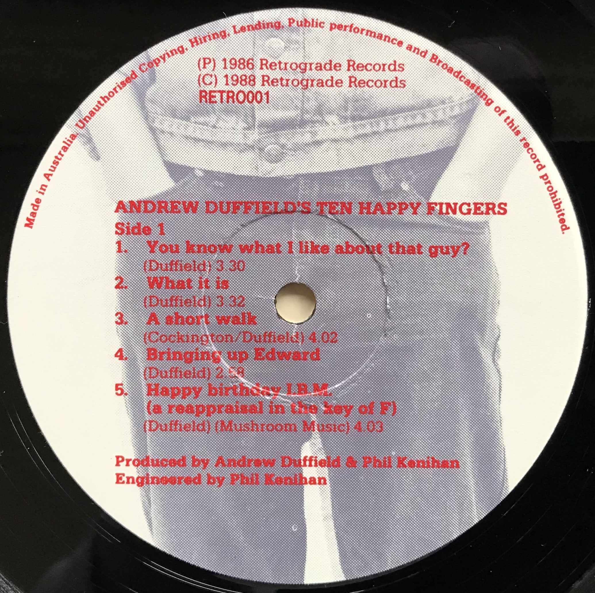 Andrew Duffield's Rare LP - Ten Happy Fingers from 1986