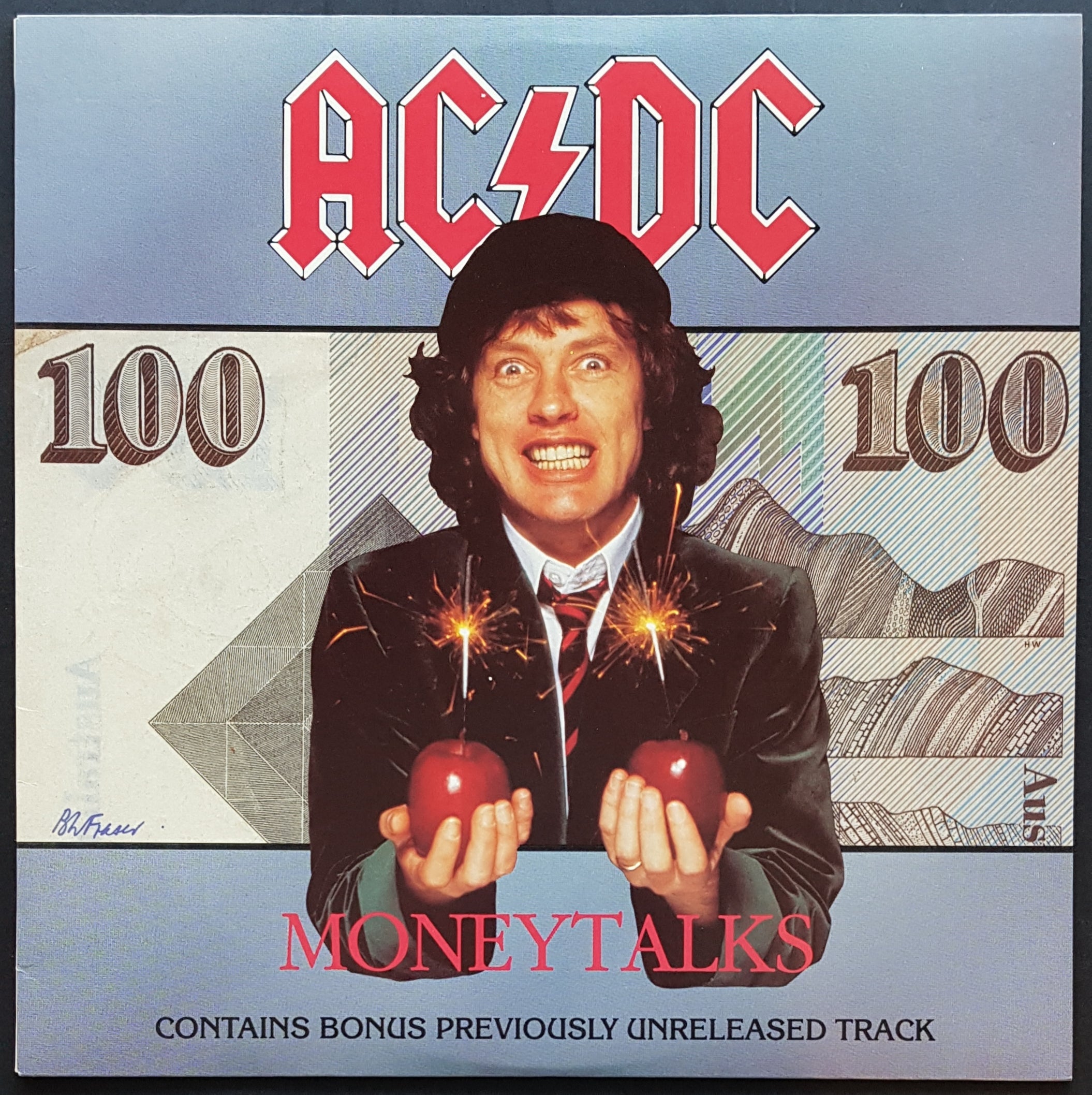 AC/DC - The Iconic 'Money Talks' Album with Gold Promo Stamp