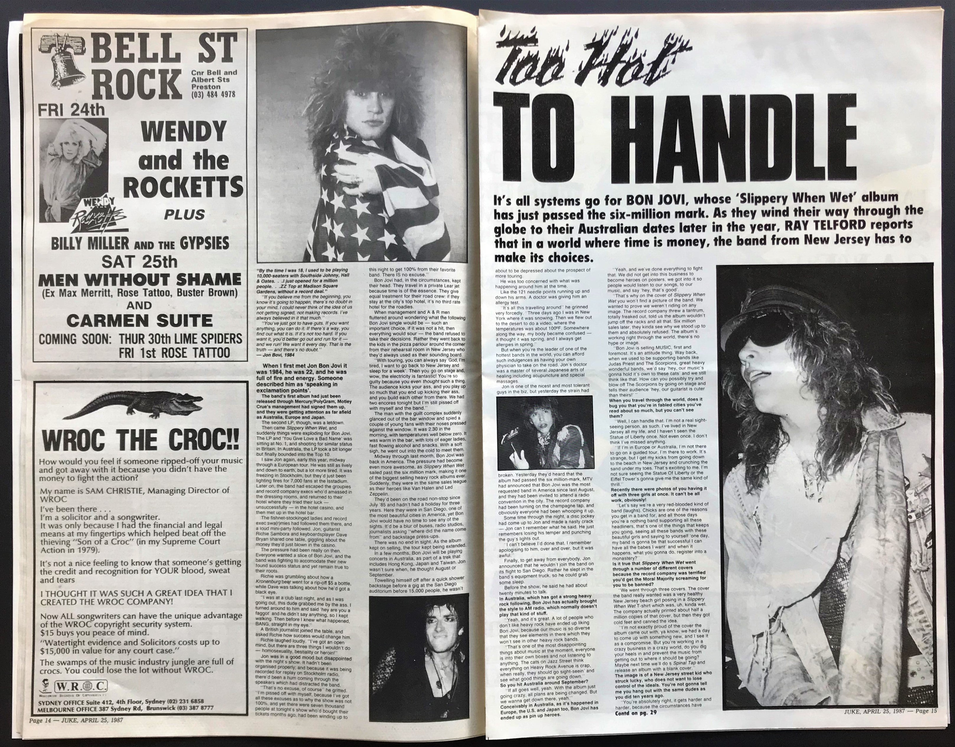 Bon Jovi Magazine - Special Issue of April 25, 1987 (Issue No.626)