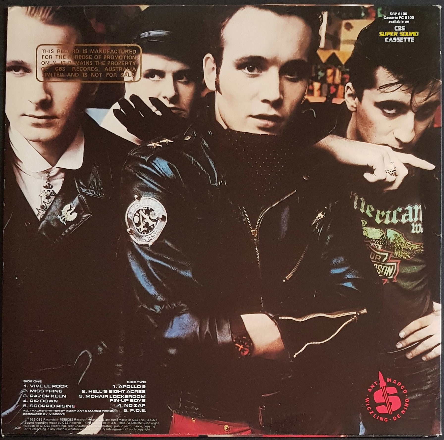 Adam Ant's Classic Album - Vive Le Rock, 1985 Release