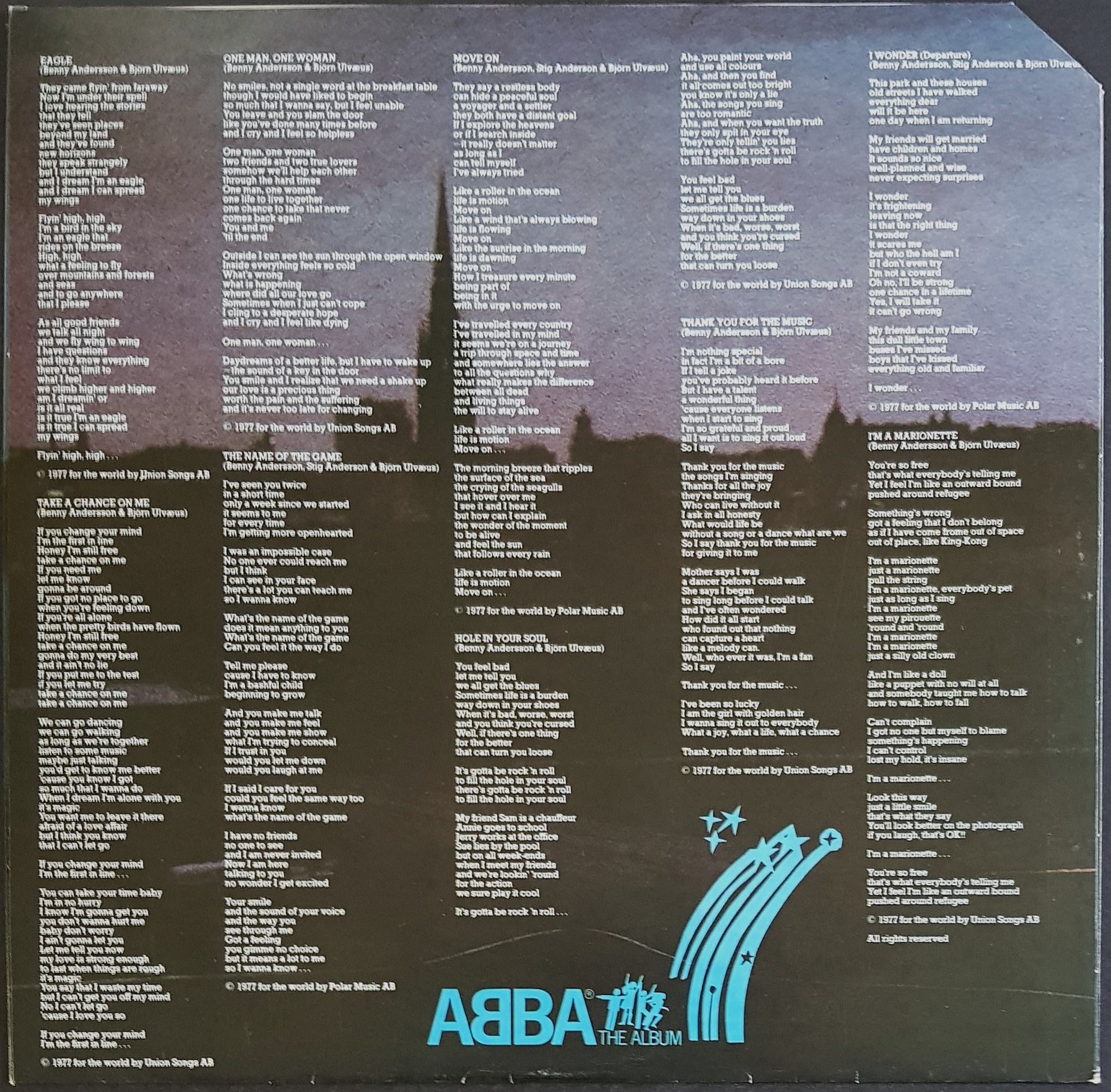 1977 RCA Victor Abba - The Album with Inner Sleeve