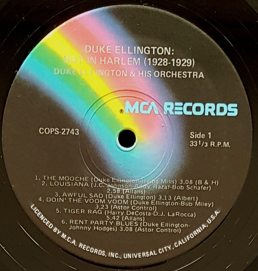 Duke Ellington - A Collection of Hot Tunes In Harlem (1928 - 1929), Volume 2 Jazz Album