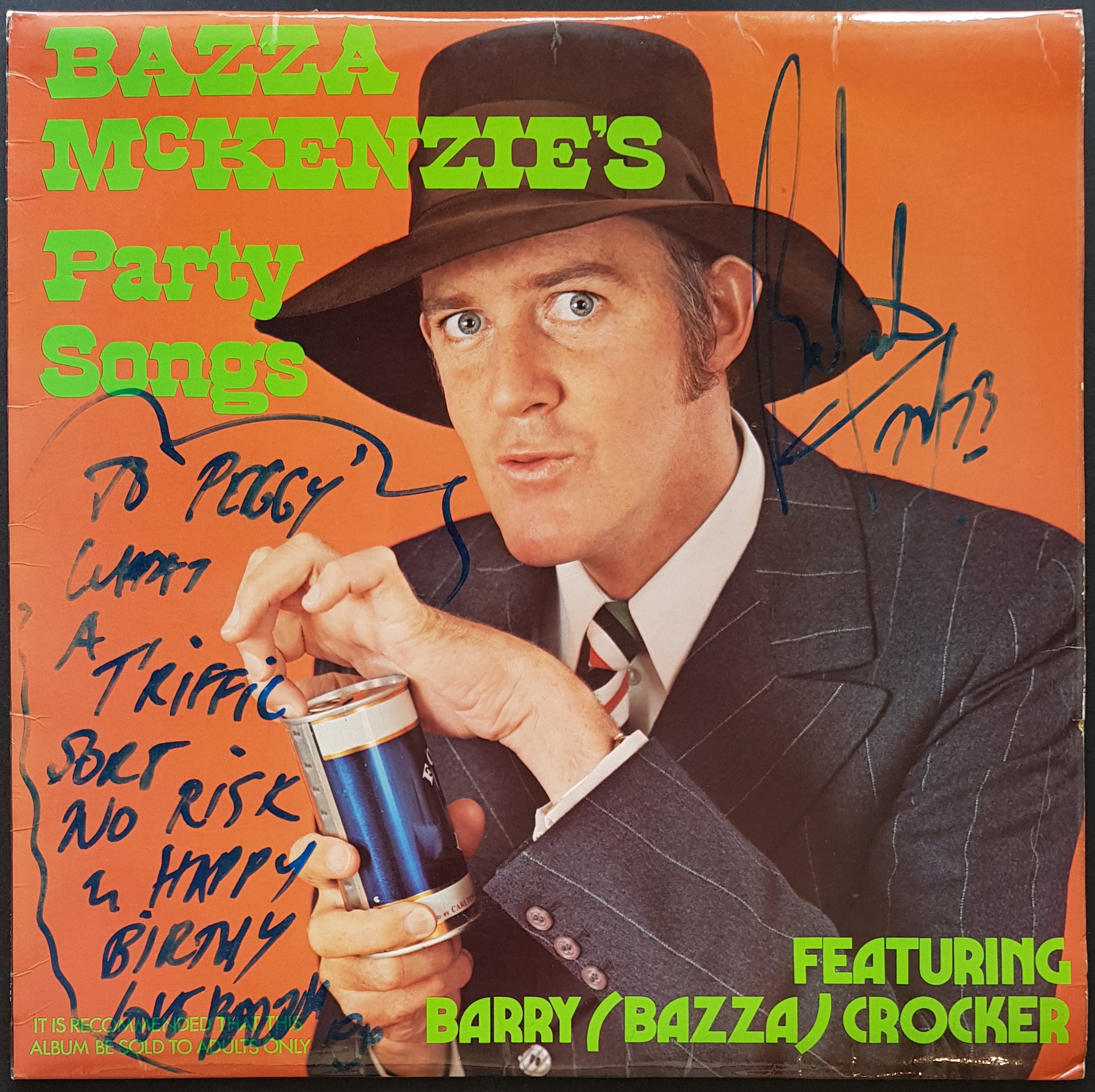 Barry Crocker's Bazza McKenzie's Party Songs Vinyl Record