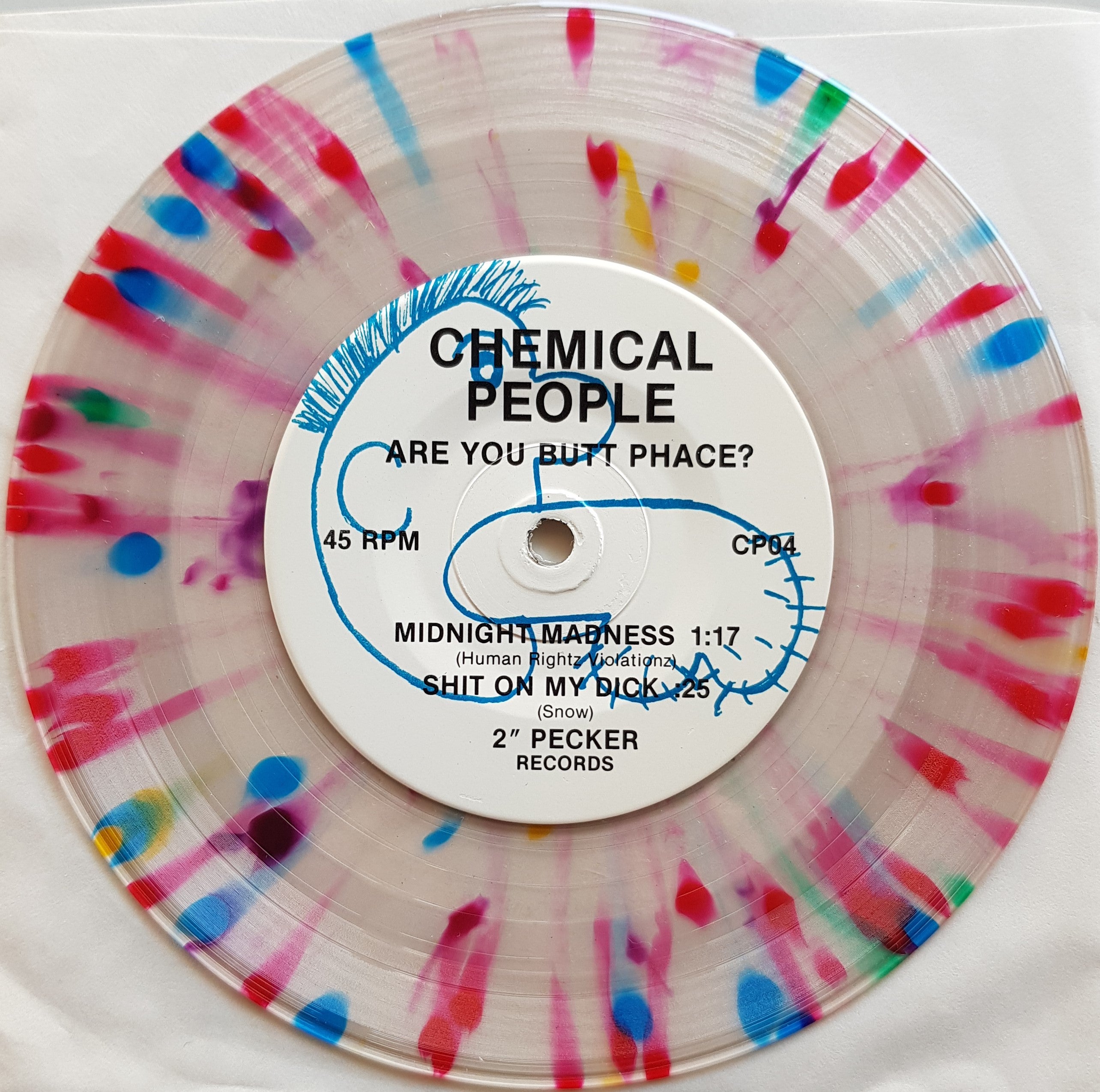 Chemical People's Colorful Vinyl EP - Are You Butt Phace from 1989