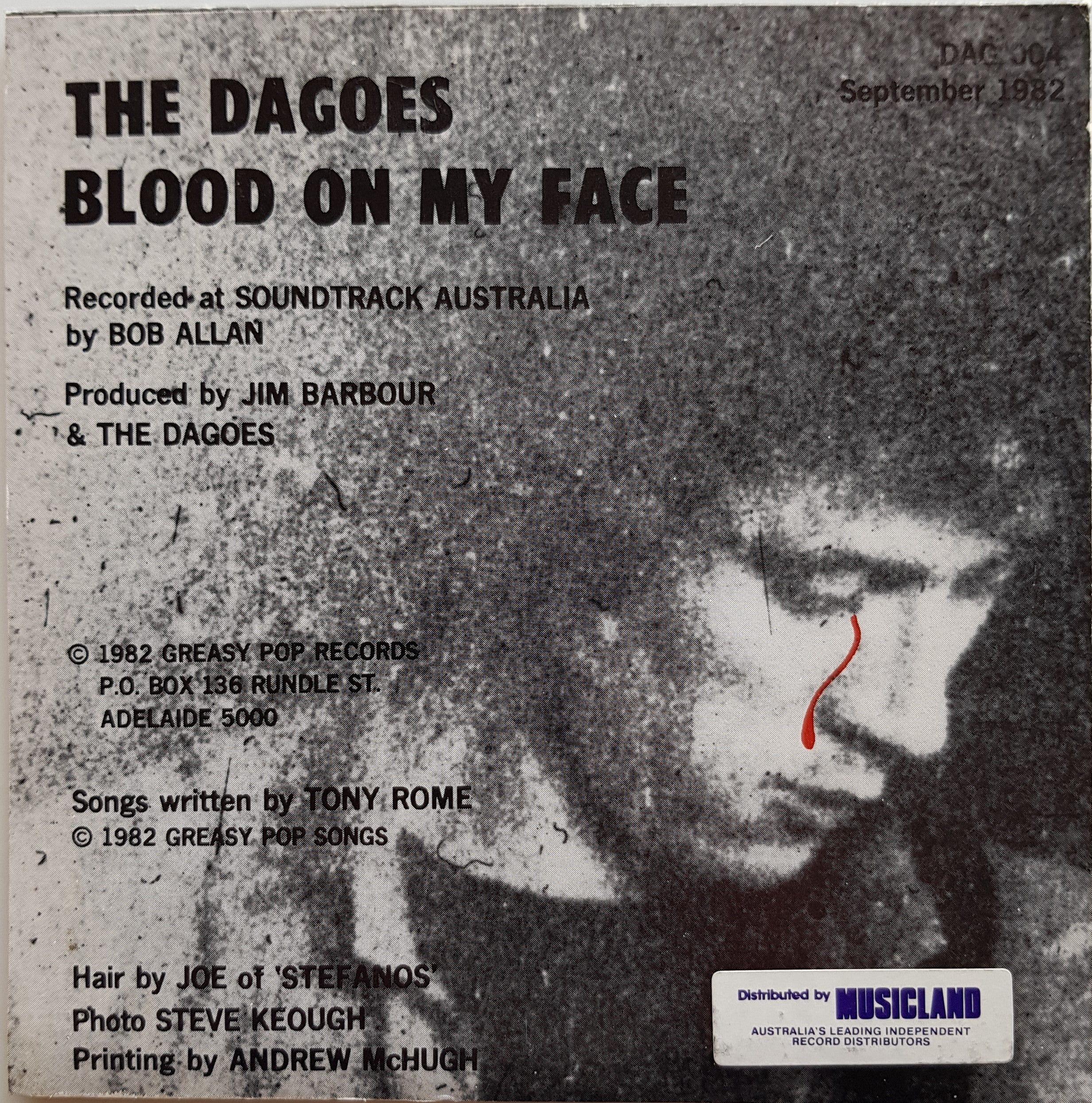 Dagoes Greasy Pop Music - Blood On My Face