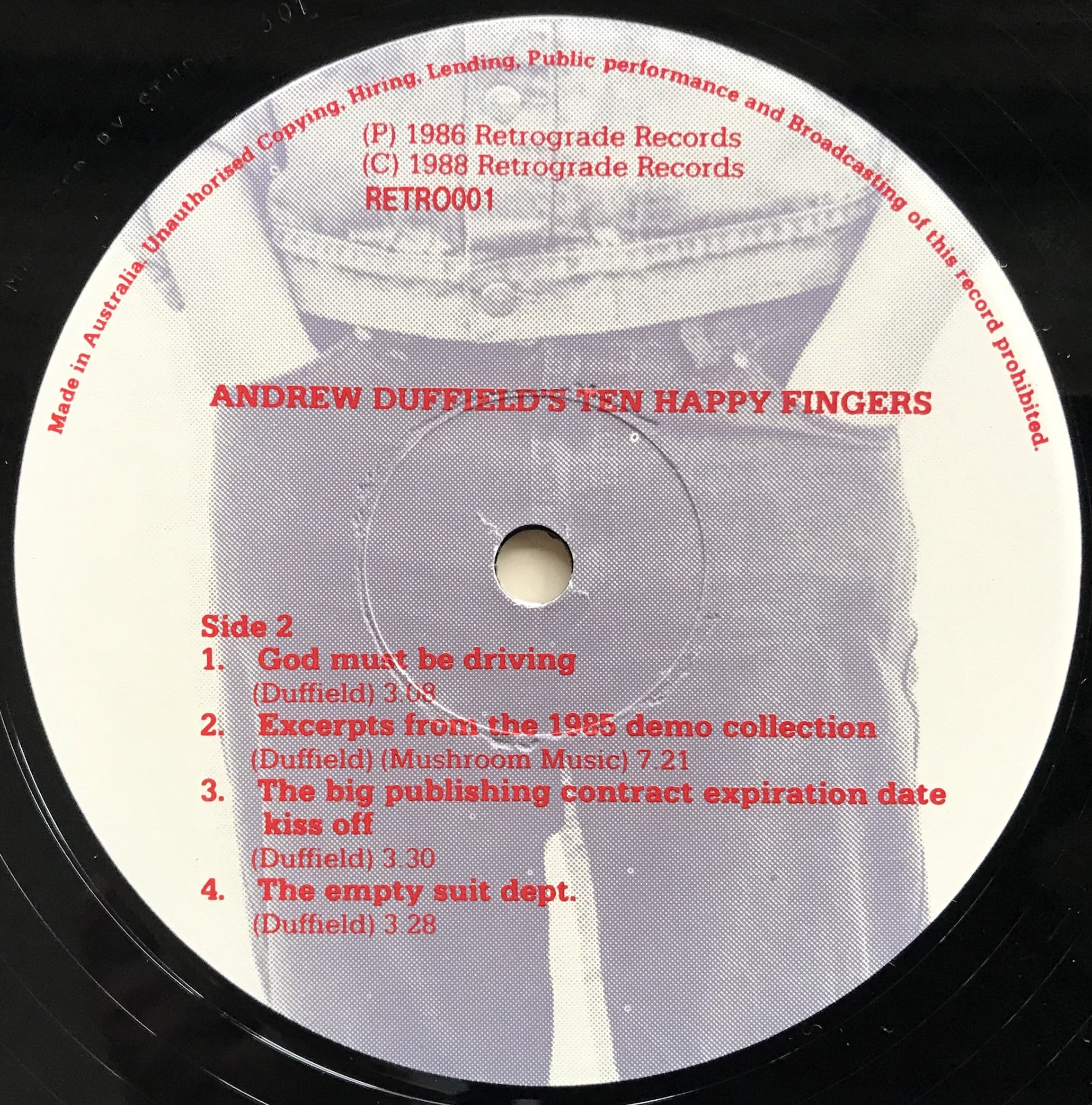 Andrew Duffield's Rare LP - Ten Happy Fingers from 1986