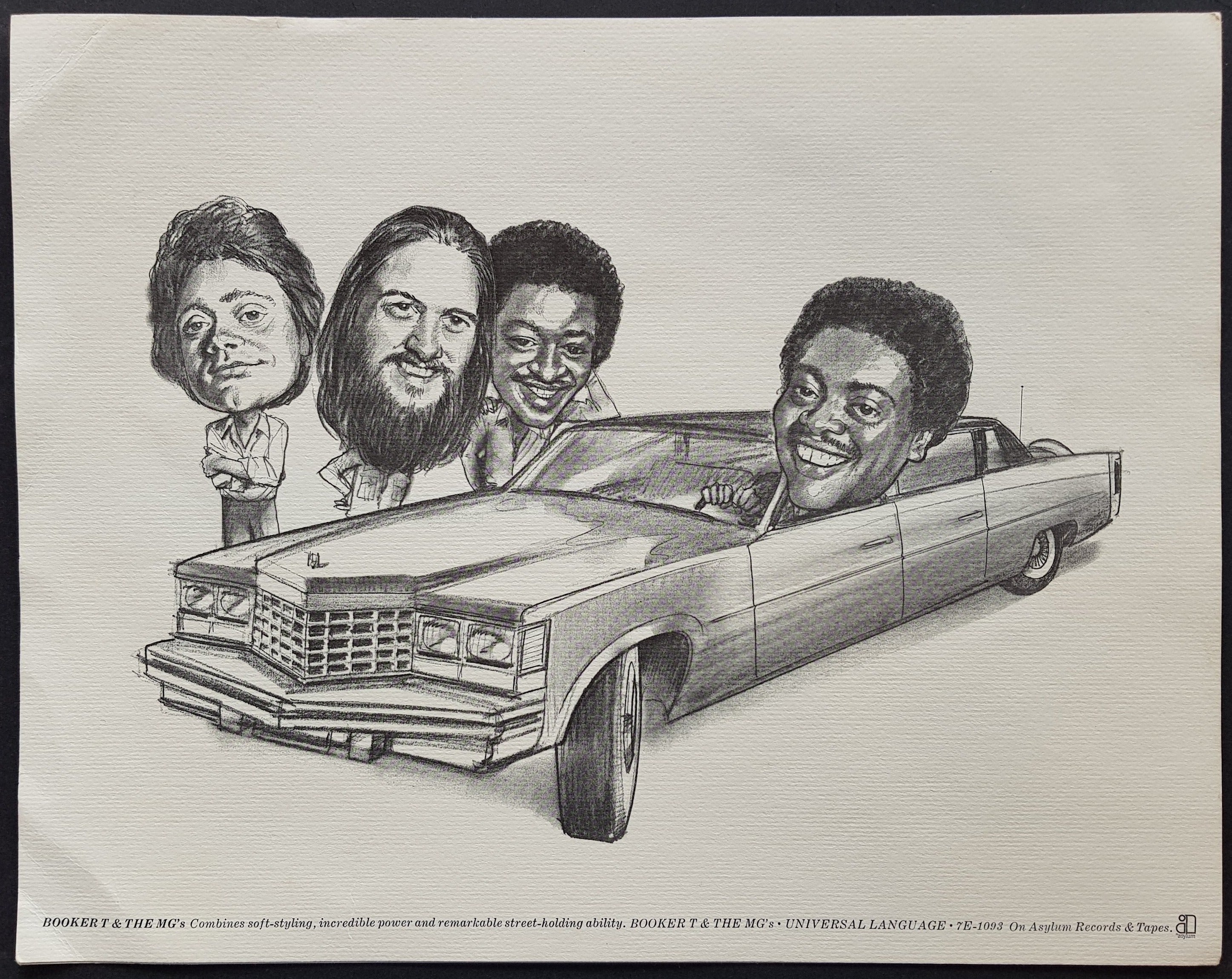 Booker T. & The M.G'S - Universal Language Promo Card, A Musical Memorabilia