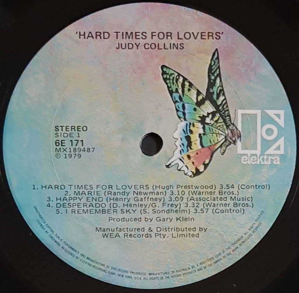 Judy Collins - Hard Times For Lovers, 1979 Elektra Record